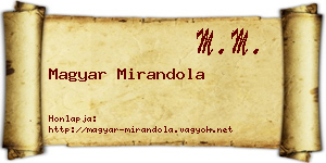 Magyar Mirandola névjegykártya
